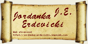 Jordanka Erdevički vizit kartica